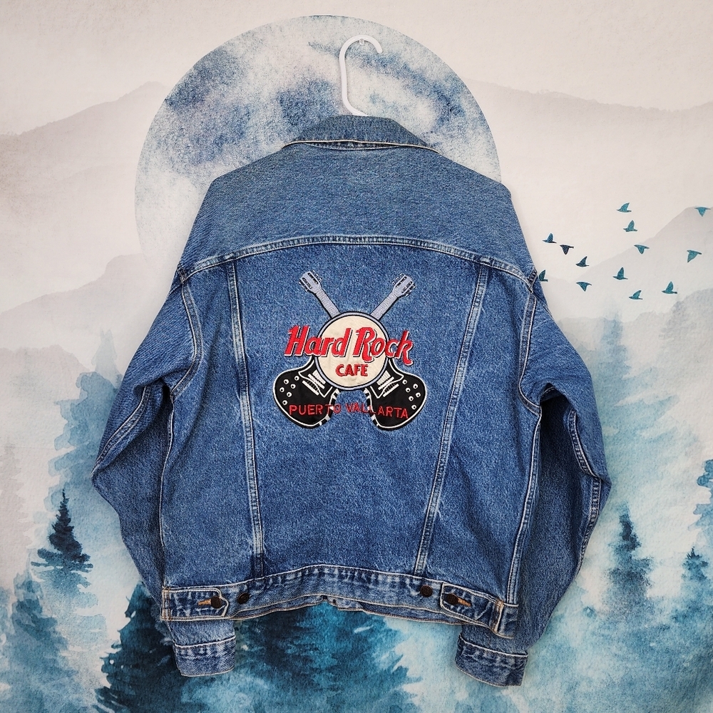 VTG Hard Rock Cafe Puerto Vallarta Jean Jacket Adult Large
